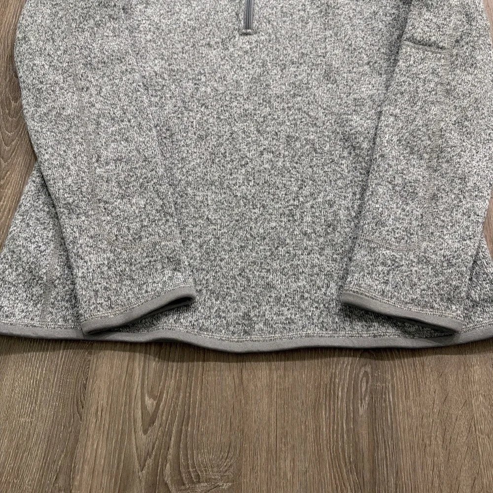 Womens Patagonia Better Sweater Large Gray Heather 1/4 Zip Fleece Pullover - Picture 2 of 12